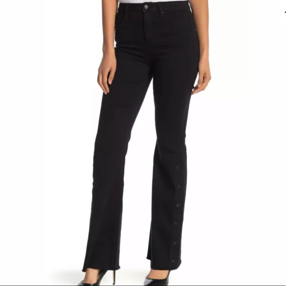 🔥RACHEL RACHEL ROY🔥Black Embellished Wide-Leg Jeans Size 30 NWT - Picture 1 of 7